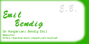 emil bendig business card